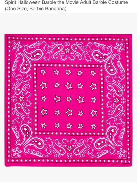 Barbie Accessories - Barbie Bright Pink Paisley & Star Bandana